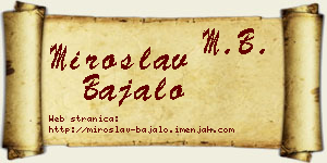 Miroslav Bajalo vizit kartica